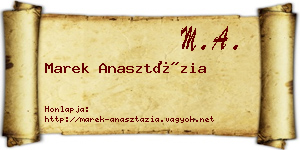 Marek Anasztázia névjegykártya